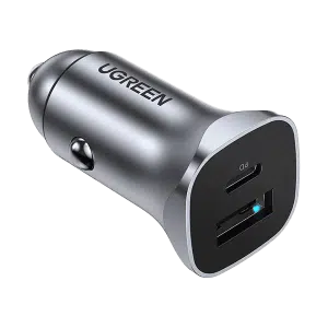 شارژر فندکی دو پورت USB-A و USB-C یوگرین مدل CD130 کد 40858