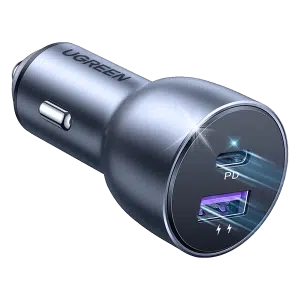 شارژر فندکی دو پورت USB-C و USB-A یوگرین مدل CD213 کد 60980