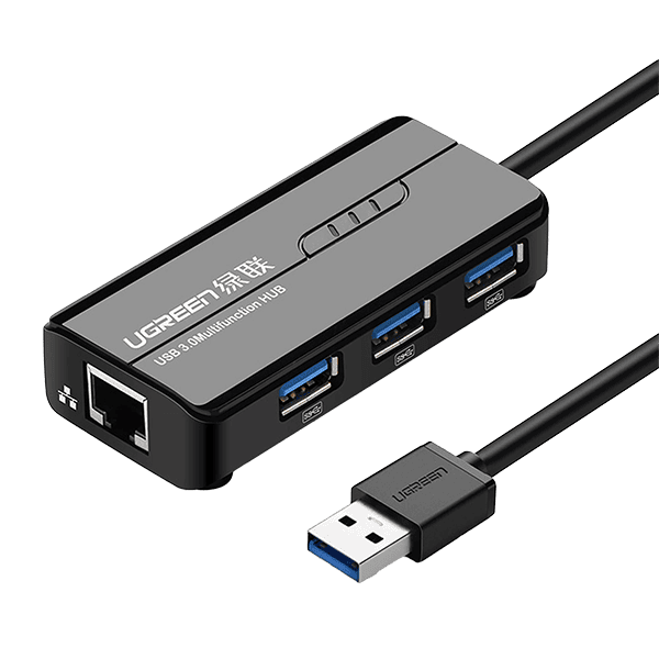 USB 3.0 Hub with Gigabit Ethernet Adapter