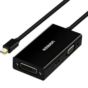 تبدیل Mini Display Port به HDMI و VGA و DVI(24+1) یوگرین مدل MD114 کد 20418
