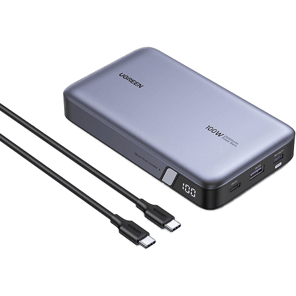 خرید پاور بانک سه پورت ۲۰۰۰۰یوگرین مدل PB207 با کابل تایپ USB-C
