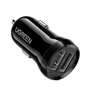 شارژر فندکی دو پورت USB-A 24W یوگرین مدل ED018 کد 50875