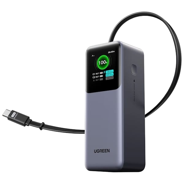 پاور بانک 3 پورت 165 وات Nexode 20000mAh یوگرین مدل 55987 همراه با کابل USB-C