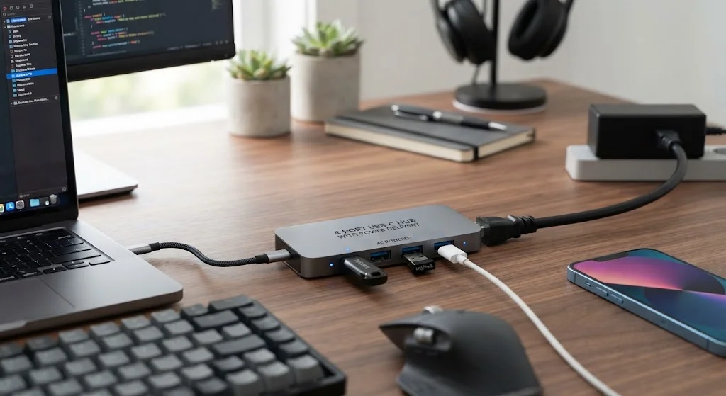 هاب USB آداپتوردار بهتر است یا بدون آداپتور؟