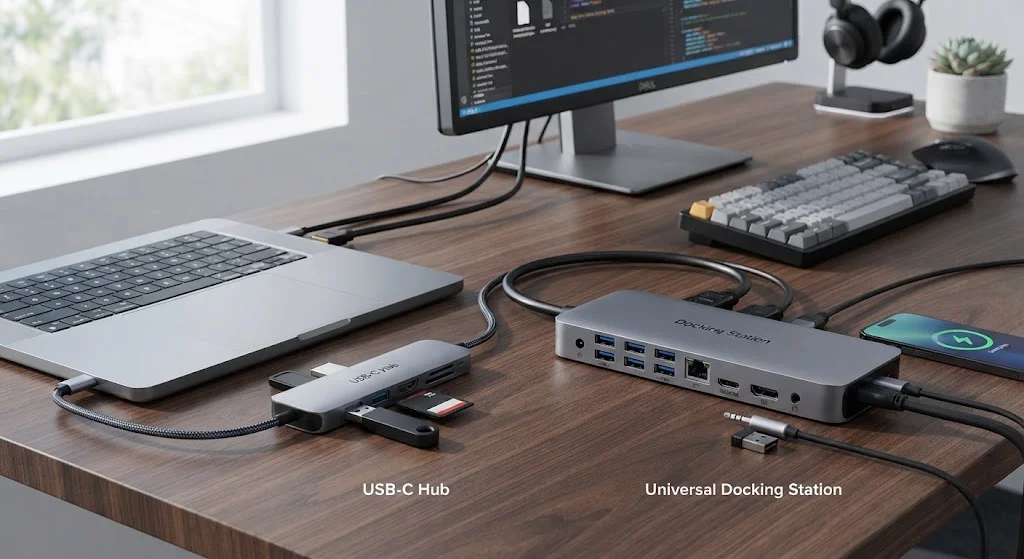 تفاوت هاب USB و داک استیشن