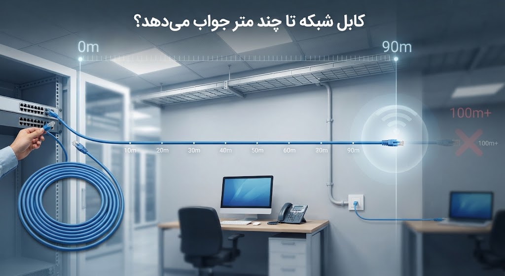 کابل شبکه تا چند متر جواب می‌دهد
